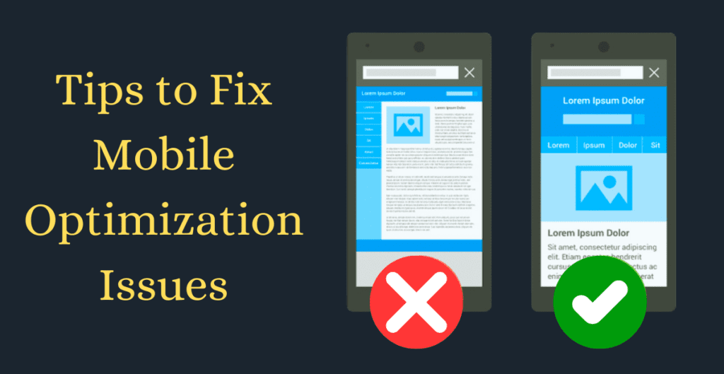 Tips to fix Mobile optimization issues