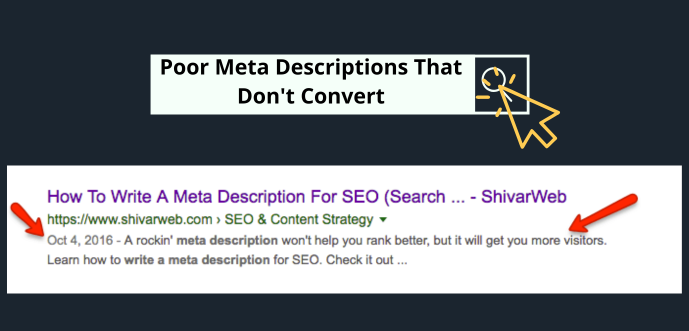 Poor Meta Descriptions That Don't Convert