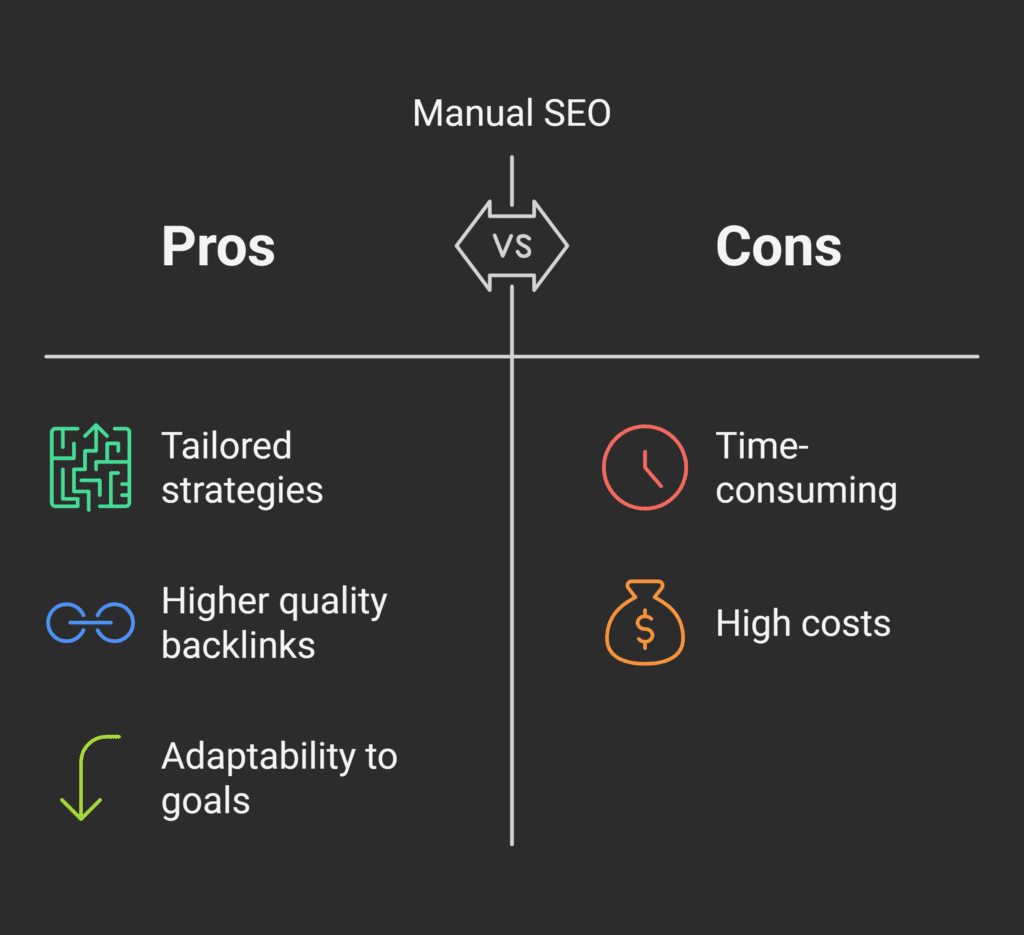 Pros & Cons Manual SEO