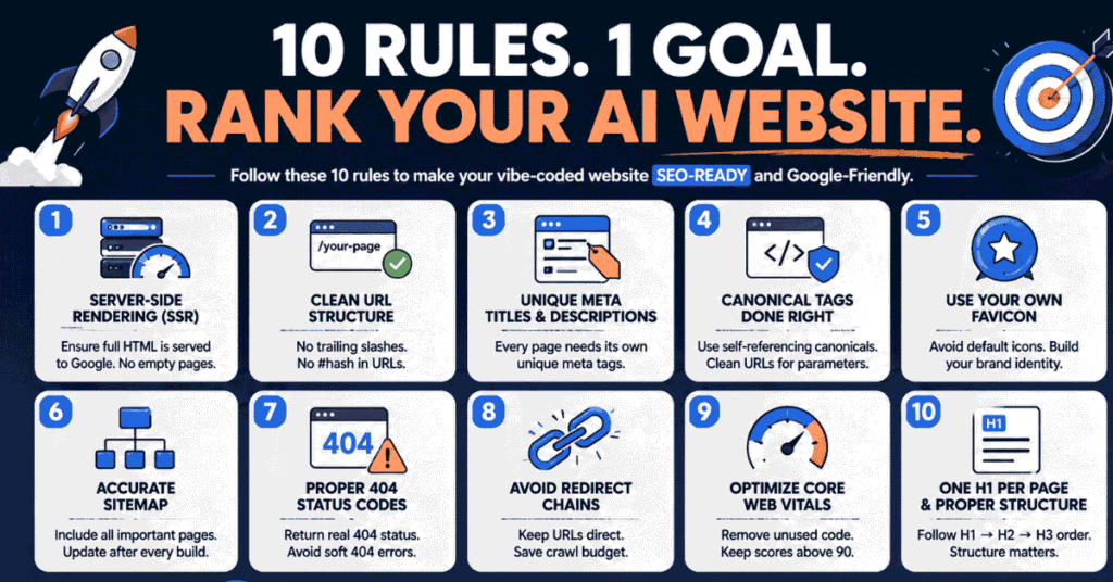 The 10-Point AI SEO Checklist for AI-Built Websites